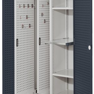 ®RasterPlan kasten met uittrekbare perfopanelen en perfodeuren, model 84 antraciet
